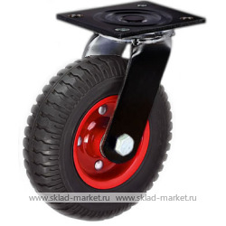 Поворотные стальное колесо с литой резиной <nobr> PRS 160</nobr>